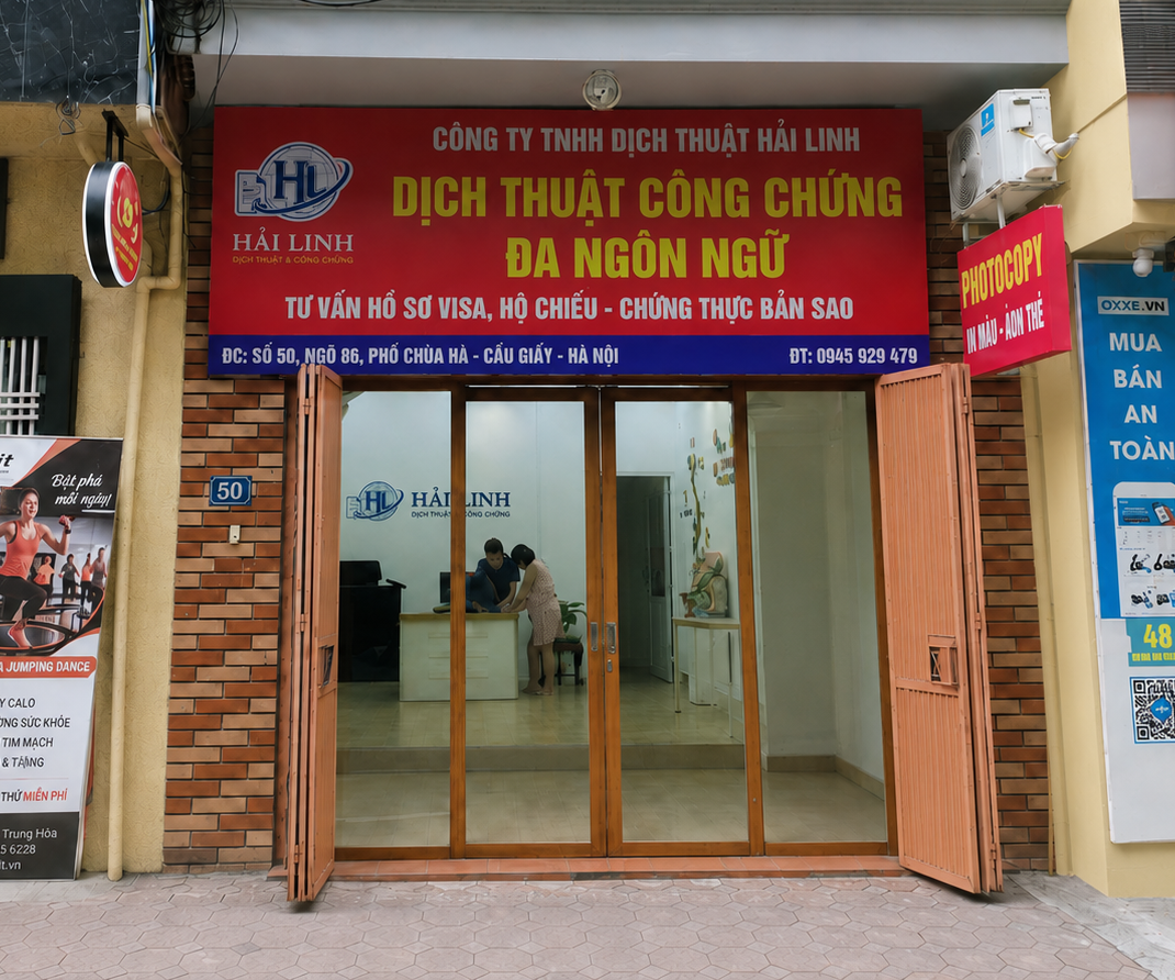 Văn phòng Dịch Thuật Hải Linh — An tâm với hồ sơ pháp lý